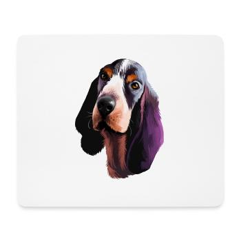 Basset Bleu De Gascogne Aquarelle pour chien Illustratio - Tapis de souris (format paysage) - blanc - Devant