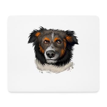 Illustration d’aquarelle de chien de berger anglais - Tapis de souris (format paysage) - blanc - Devant