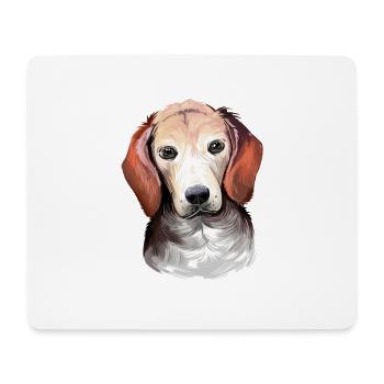 Estonian Hound Dog Aquarelle Art Illustration - Tapis de souris (format paysage) - blanc - Devant
