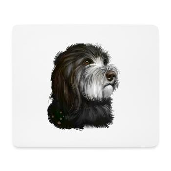 Katalanischer Schäferhund Aquarell Illustration - Mousepad (Querformat) - Weiß - Vorne