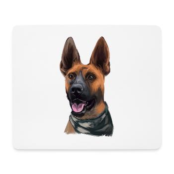 Plott Hound Hund Aquarell Illustration - Mousepad (Querformat) - Weiß - Vorne