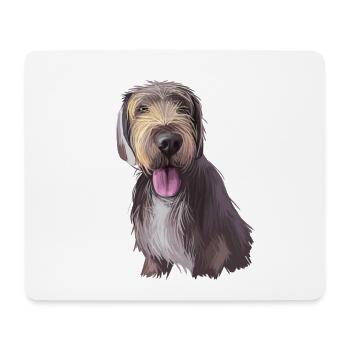 Slovak Rough Haired Pointer Dog Illustration - Mouse Pad (horizontal) - white - Front