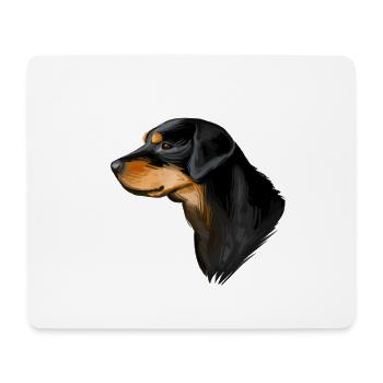 Smalandsstovare Smaland Hound Dog Illustration - Mouse Pad (horizontal) - white - Front