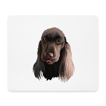 Field Spaniel Dog Watercolor Sketch Illustration - Mouse Pad (horizontal) - white - Front