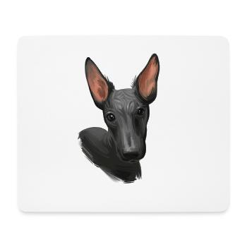 Illustration d’aquarelle de chien sans poil péruvien - Tapis de souris (format paysage) - blanc - Devant