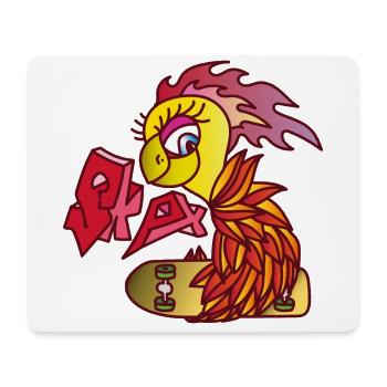 SKATING PHOENIX - Mousepad (Querformat) - Weiß - Vorne