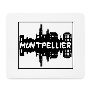 Montpellier France Skyline Silhouette Travel Souve - Mouse Pad (horizontal) - white - Front