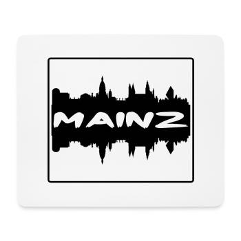 Mayence Allemagne Skyline Silhouette Souvenir de voyage - Tapis de souris (format paysage) - blanc - Devant