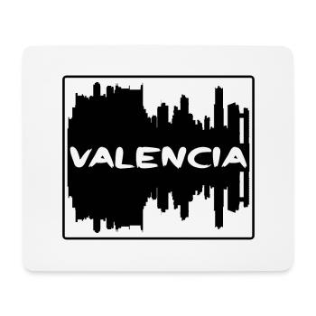 Valence Espagne Skyline Silhouette Souvenir de voyage - Tapis de souris (format paysage) - blanc - Devant
