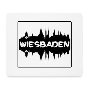 Wiesbaden Allemagne Skyline Silhouette Voyage Souven - Tapis de souris (format paysage) - blanc - Devant
