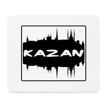 Kazan Russie Skyline Silhouette Souvenir de voyage - Tapis de souris (format paysage) - blanc - Devant