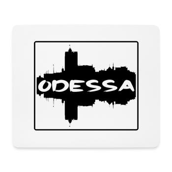 Odessa Ukraine Skyline Silhouette Souvenir de voyage - Tapis de souris (format paysage) - blanc - Devant
