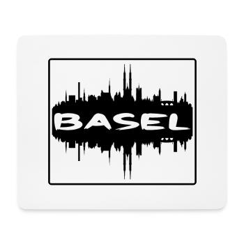 Basel Switzerland Skyline Silhouette Travel Souven - Mouse Pad (horizontal) - white - Front