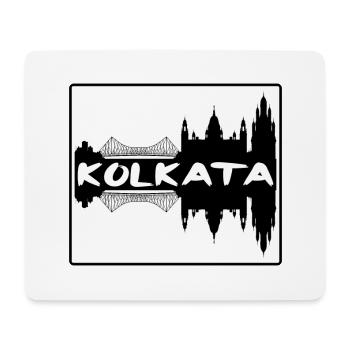 Kolkata Inde Skyline Silhouette Souvenir de voyage - Tapis de souris (format paysage) - blanc - Devant