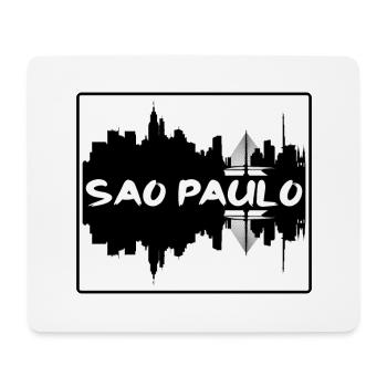 Sao Paulo Brasilien Skyline Silhouette Reise Souveni - Mousepad (Querformat) - Weiß - Vorne