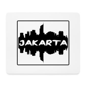 Jakarta Indonesia Skyline Silhouette Travel Souven - Mouse Pad (horizontal) - white - Front