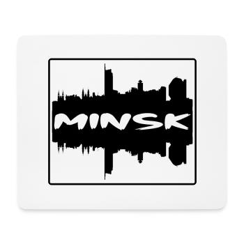 Minsk Weißrussland Skyline Silhouette Reise Souvenir - Mousepad (Querformat) - Weiß - Vorne