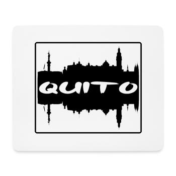 Quito Equador Skyline Silhouette Souvenir de voyage - Tapis de souris (format paysage) - blanc - Devant