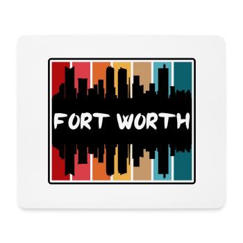 Fort Worth Texas USA Skyline Silhouette Reise Sou - Mousepad (Querformat) - Weiß - Vorne