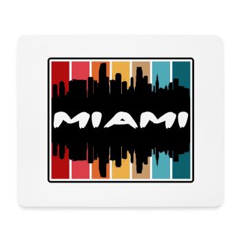 Miami Floride États-Unis Skyline Silhouette Voyage Souven - Tapis de souris (format paysage) - blanc - Devant