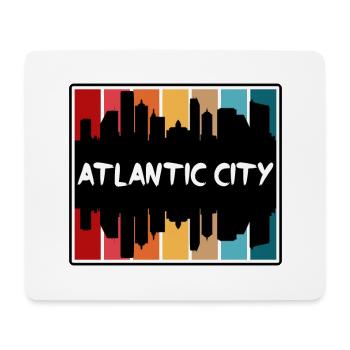 Atlantic City New Jersey Usa Skyline Silhouette Tr - Mousepad (Querformat) - Weiß - Vorne