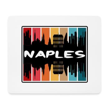 Naples Italy Skyline Silhouette Travel Souvenir - Mouse Pad (horizontal) - white - Front