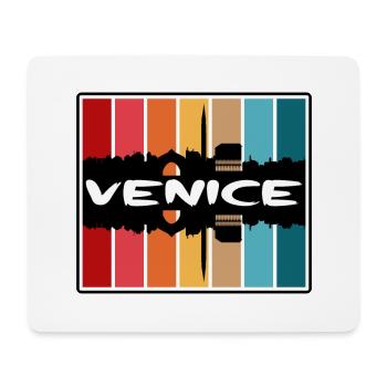 Venise Italie Skyline Silhouette Souvenir de voyage - Tapis de souris (format paysage) - blanc - Devant