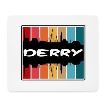 Derry Irlande du Nord Skyline Silhouette Travel S - Tapis de souris (format paysage) - blanc - Devant