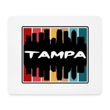 Tampa Florida USA Skyline Silhouette Reise Souven - Mousepad (Querformat) - Weiß - Vorne
