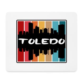 Toledo Ohio USA Skyline Silhouette Reise Souvenir - Mousepad (Querformat) - Weiß - Vorne
