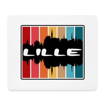 Lille Frankreich Skyline Silhouette Reise Souvenir - Mousepad (Querformat) - Weiß - Vorne