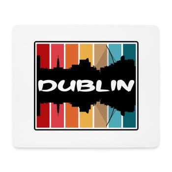Dublin Irlande Skyline Silhouette Souvenir de voyage - Tapis de souris (format paysage) - blanc - Devant
