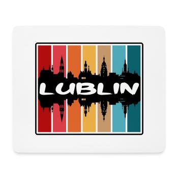 Lublin Pologne Skyline Silhouette Souvenir de voyage - Tapis de souris (format paysage) - blanc - Devant