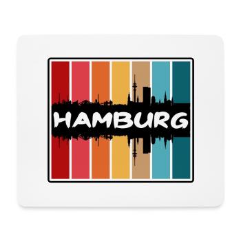 Hamburg Deutschland Skyline Silhouette Reisesouvenir - Mousepad (Querformat) - Weiß - Vorne