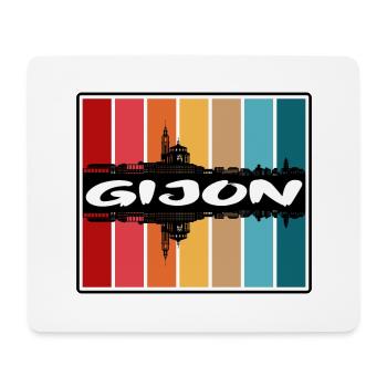 Gijon Spanien Skyline Silhouette Reise Souvenir - Mousepad (Querformat) - Weiß - Vorne
