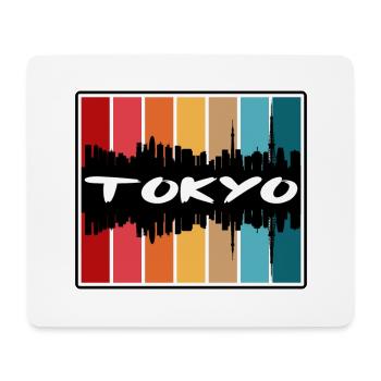 Tokyo Japan Skyline Silhouette Reisesouvenir - Mousepad (Querformat) - Weiß - Vorne