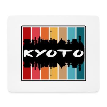 Kyoto Japan Skyline Silhouette Reise Souvenir - Mousepad (Querformat) - Weiß - Vorne