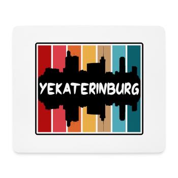 Yekaterinburg Russia Skyline Silhouette Travel Sou - Mouse Pad (horizontal) - white - Front