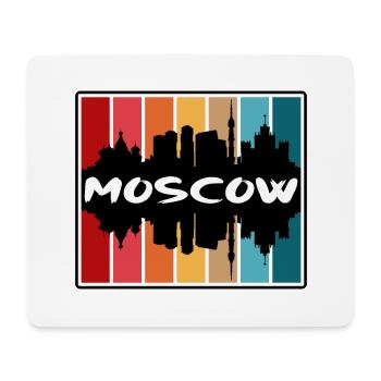 Moskau Russland Skyline Silhouette Reise Souvenir - Mousepad (Querformat) - Weiß - Vorne