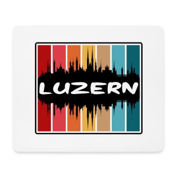 Luzern Schweiz Skyline Silhouette Travel Souve - Mousepad (Querformat) - Weiß - Vorne