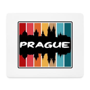 Prag Tschechien Skyline Silhouette Reise Souvenir - Mousepad (Querformat) - Weiß - Vorne