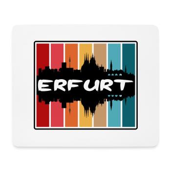 Erfurt Allemagne Skyline Silhouette Souvenir de voyage - Tapis de souris (format paysage) - blanc - Devant
