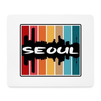 Seoul Südkorea Skyline Silhouette Travel Souven - Mousepad (Querformat) - Weiß - Vorne