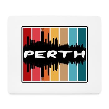 Perth Australie Skyline Silhouette Souvenir de voyage - Tapis de souris (format paysage) - blanc - Devant