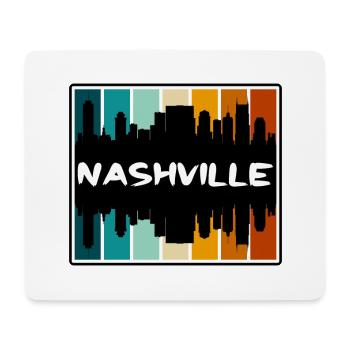 Nashville Tennessee USA Skyline Silhouette Reisen - Mousepad (Querformat) - Weiß - Vorne