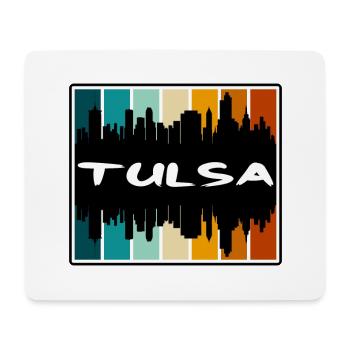Tulsa Oklahoma USA Skyline Silhouette Reisen Souve - Mousepad (Querformat) - Weiß - Vorne