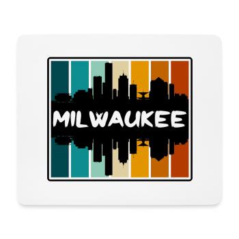 Milwaukee Wisconsin USA Skyline Silhouette Reisen - Mousepad (Querformat) - Weiß - Vorne