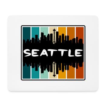 Seattle Washington Usa Skyline Silhouette Travel S - Mousepad (Querformat) - Weiß - Vorne