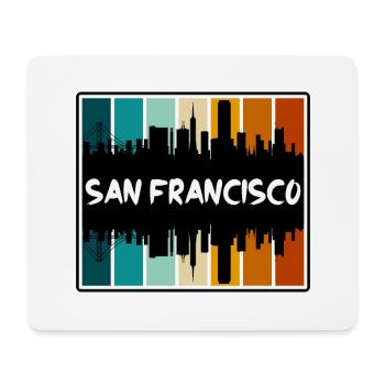 San Francisco Californie États-Unis Skyline Silhouette Tr - Tapis de souris (format paysage) - blanc - Devant