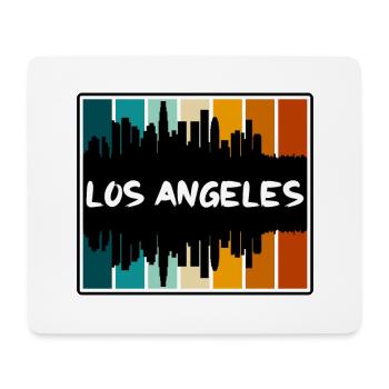 Los Angeles Californie États-Unis Skyline Silhouette - Tapis de souris (format paysage) - blanc - Devant